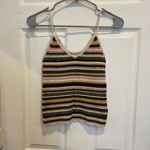 American Eagle Retro  Striped Sweater Tank